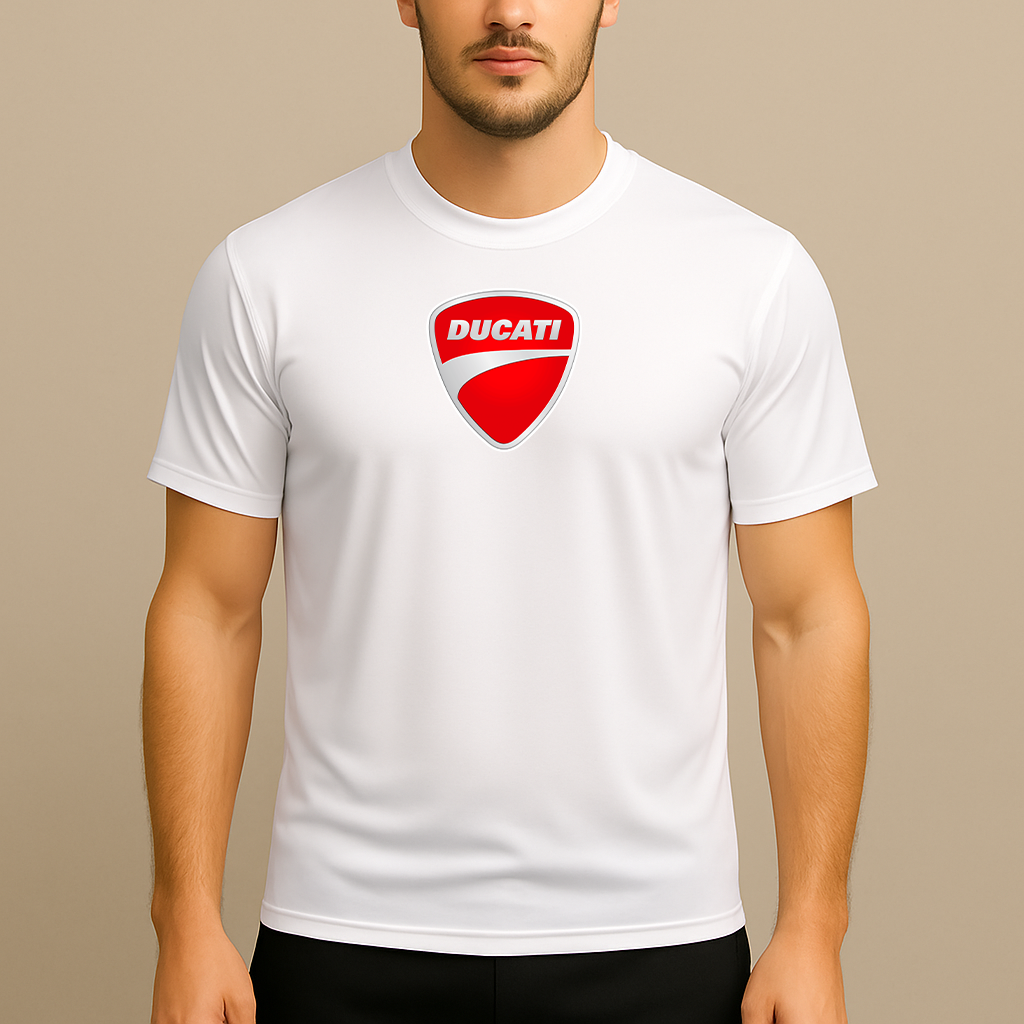 Men’s Ducati Motorcycle Car Polyester T-Shirt