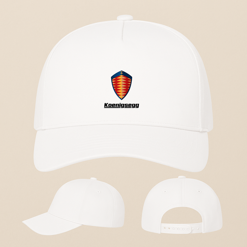 Koenigsegg Car Five Panel Twill Snapback Cap