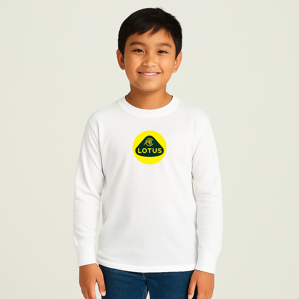 Youth Kids Lotus Car Long Sleeve T-Shirt