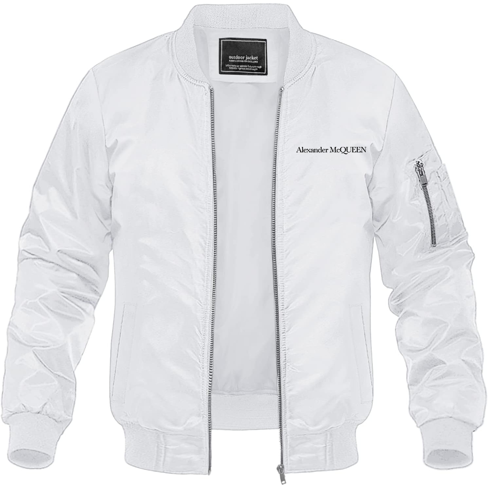 Men's Alexander McQueen Lightweight Bomber Jacket Windbreaker Softshell Varsity Jacket Coat