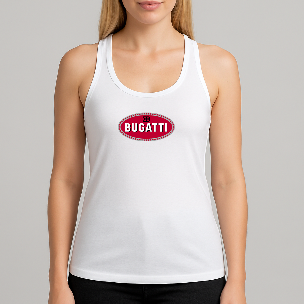 Women's Bugatti Car Racerback Tank Top