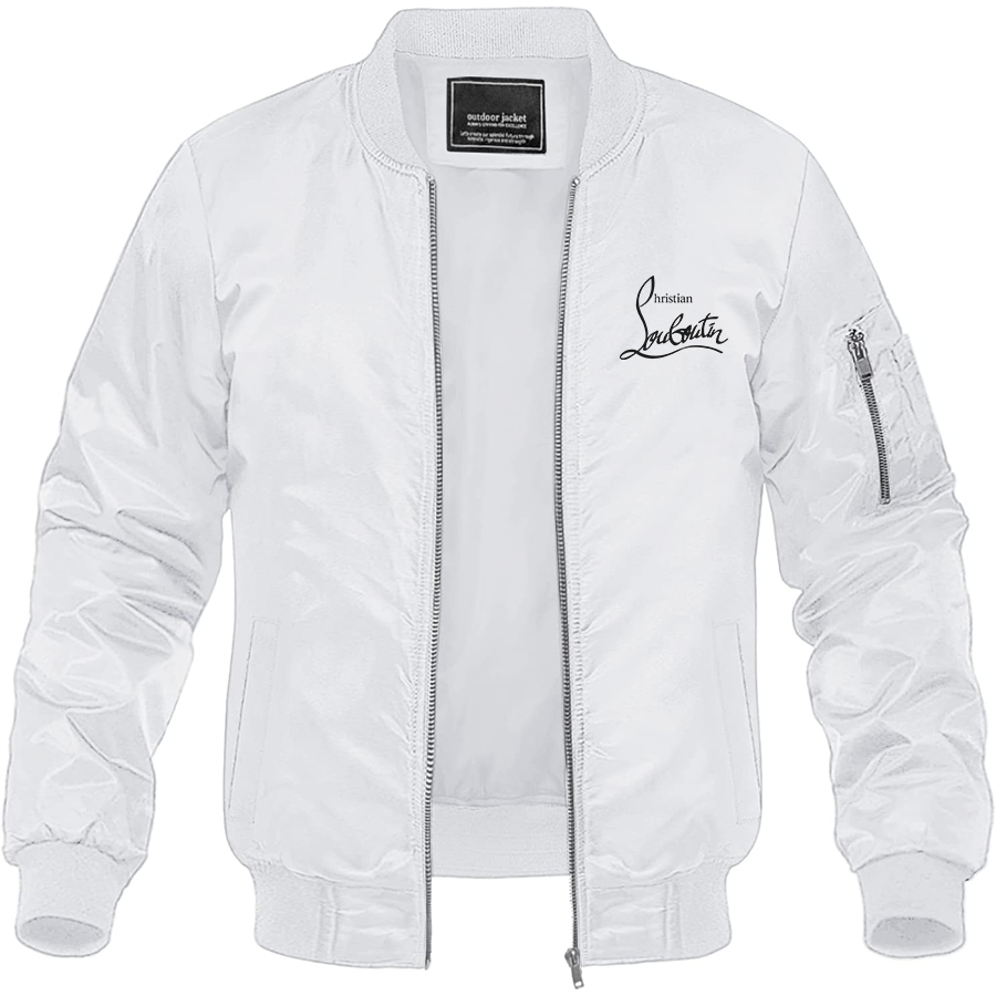 Men's Christian Louboutin Lightweight Bomber Jacket Windbreaker Softshell Varsity Jacket Coat