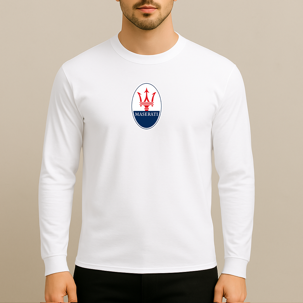 Men’s Maserati Car Long Sleeve T-Shirt