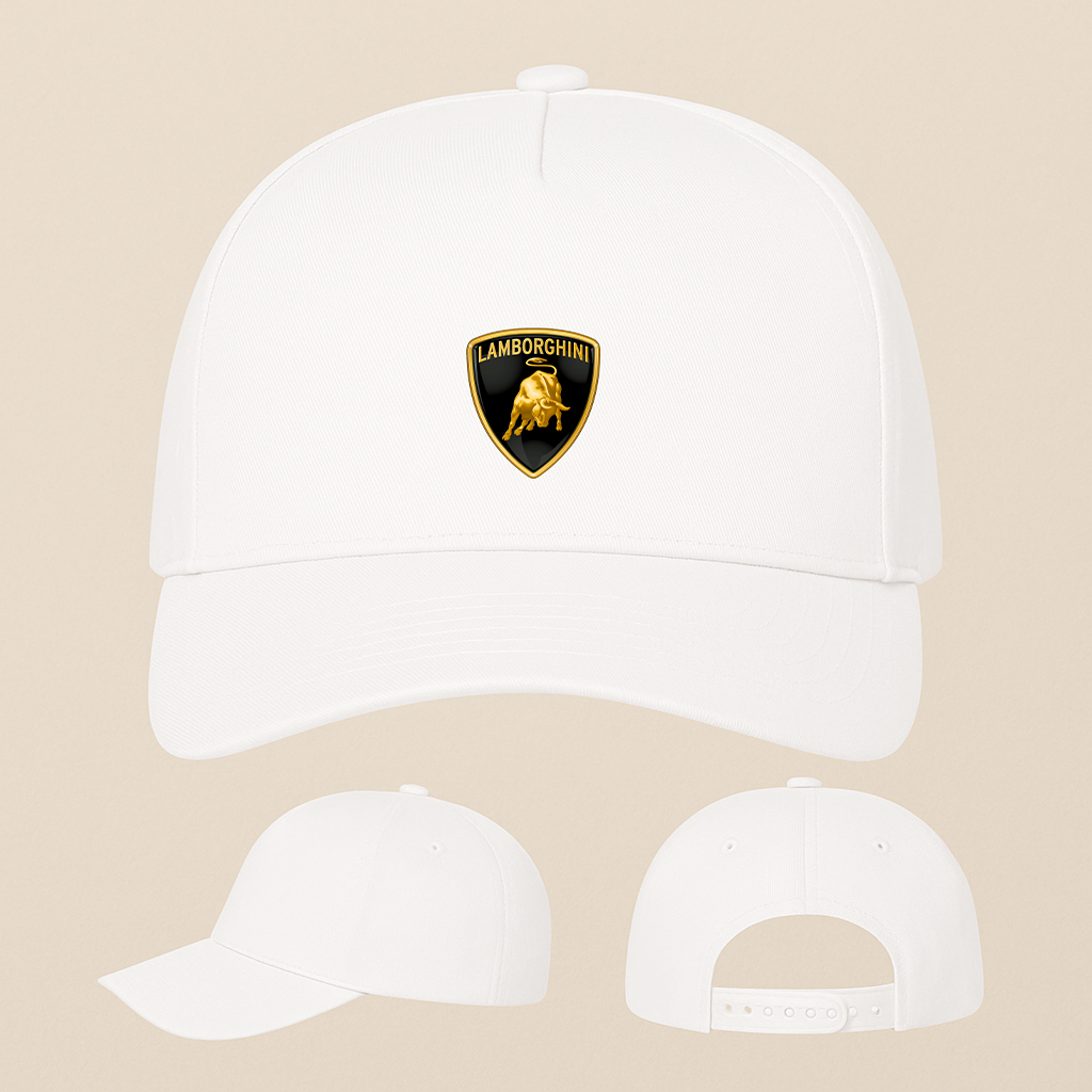 Lamborghini Car Five Panel Twill Snapback Hat