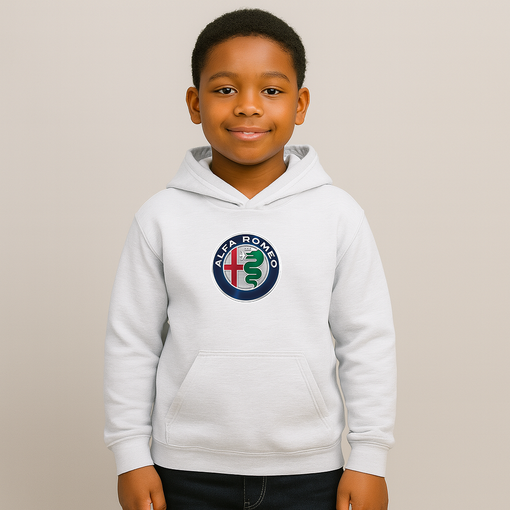 Youth Kids Alfa Romeo Car Pullover Hoodie