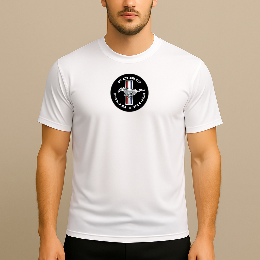 Men’s Ford Mustang Motorsport Car Polyester T-Shirt
