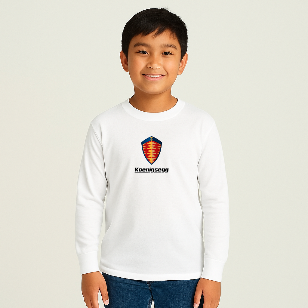 Youth Kids Koenigsegg Car Long Sleeve T-Shirt