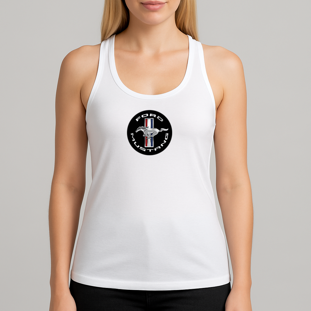 Women's Ford Mustang Motorsport Supercars Racerback Tank Top
