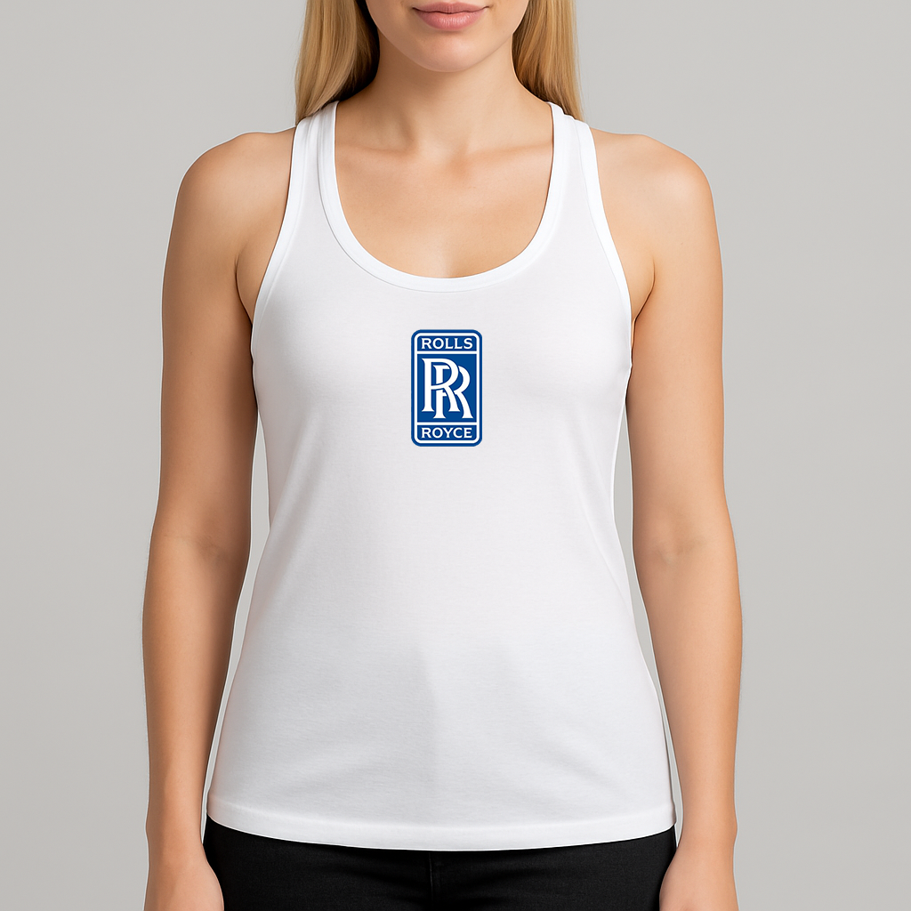 Women's Rolls Royce Car Racerback Tank Top
