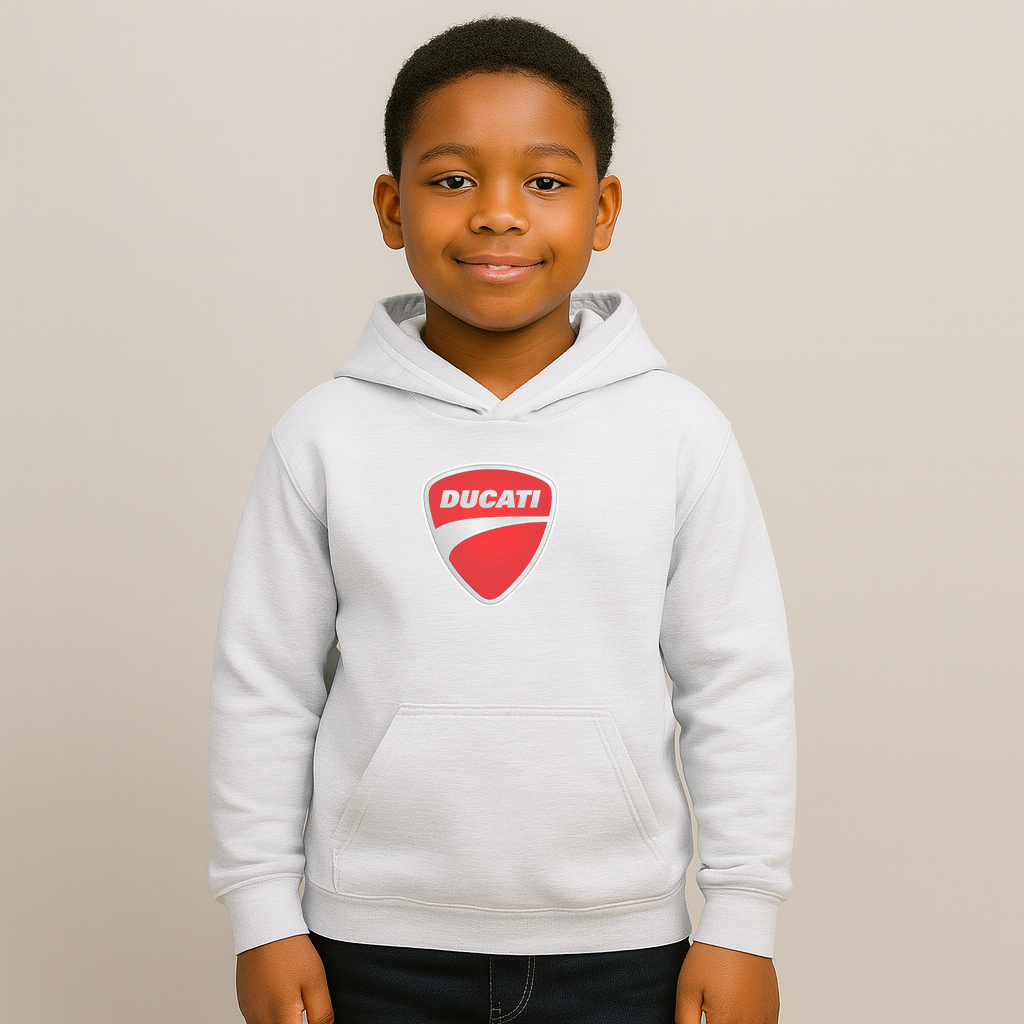 Youth Kids Ducati Motorcycle Car Pullover Hoodie