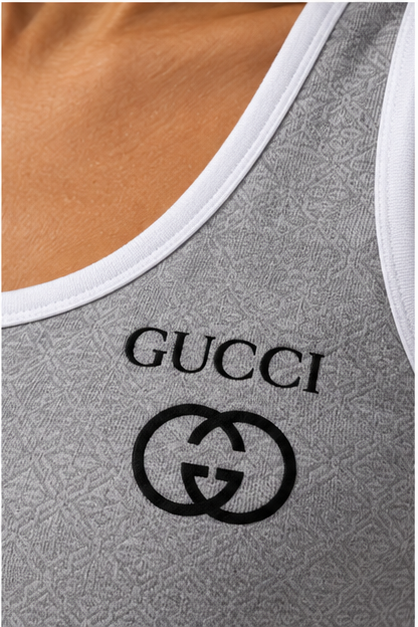 Women’s Gucci Tanktop and Shorts Set | Color: Grey | Image 5