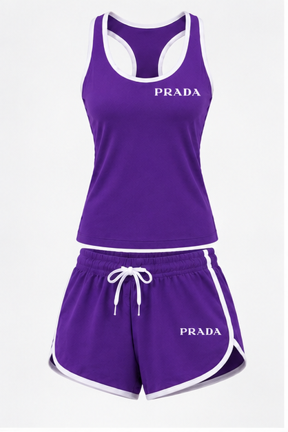 Women’s Prada Tanktop and Shorts Set | Color: Purple | Image 1