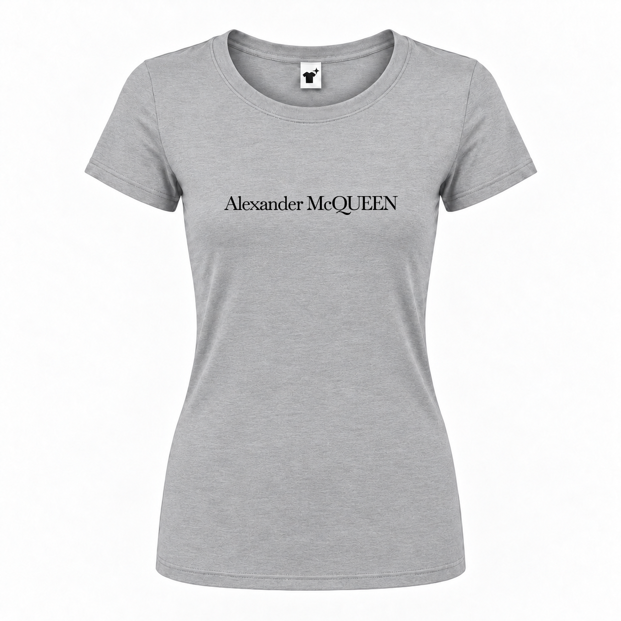 Women's Alexander Mcqueen Round Neck T-Shirt | Color: Grey | Main