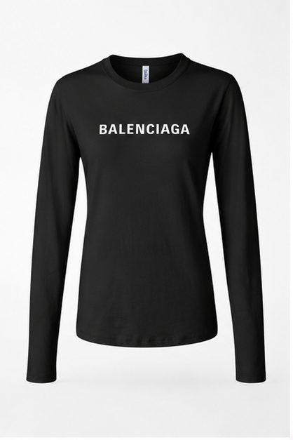 Women's Balenciaga Long Sleeve T-Shirt | Color: Black | Image 1