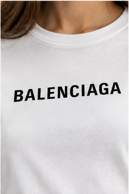 Women's Balenciaga Long Sleeve T-Shirt | Color: White | Image 5
