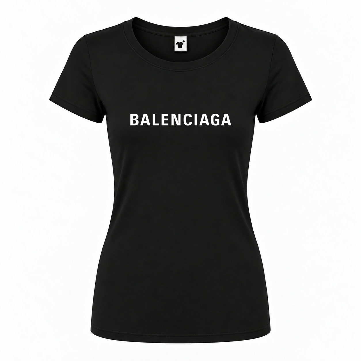Women's Balenciaga Round Neck T-Shirt | Color: Black | Main