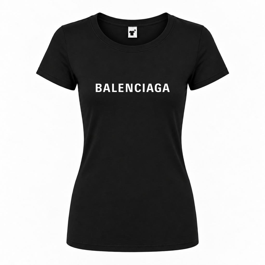 Women's Balenciaga Round Neck T-Shirt | Color: Black | Main