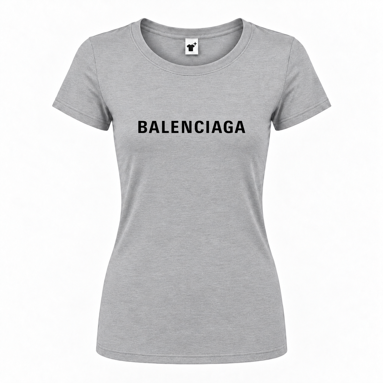 Women's Balenciaga Round Neck T-Shirt | Color: Grey | Main