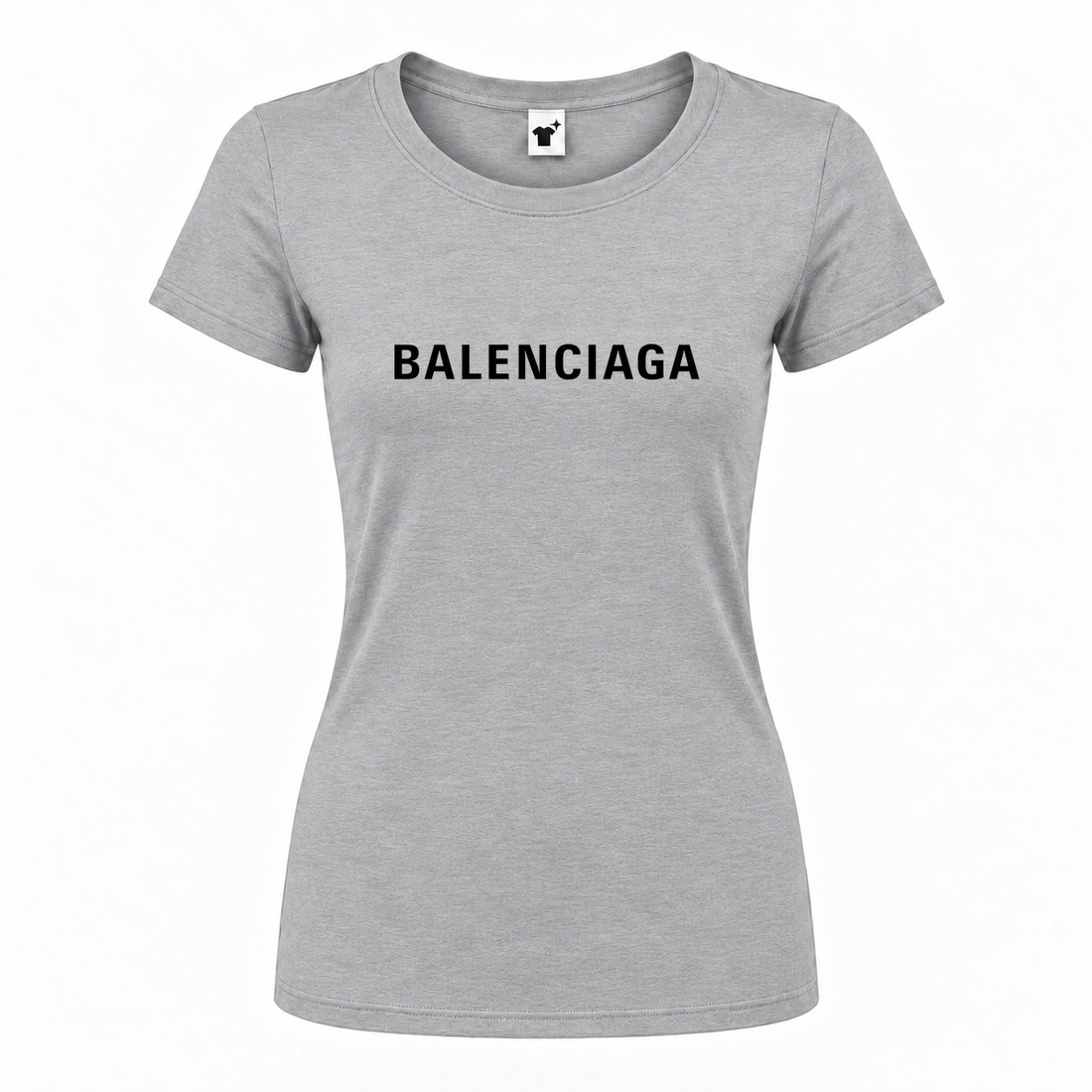 Women's Balenciaga Round Neck T-Shirt | Color: Grey | Main