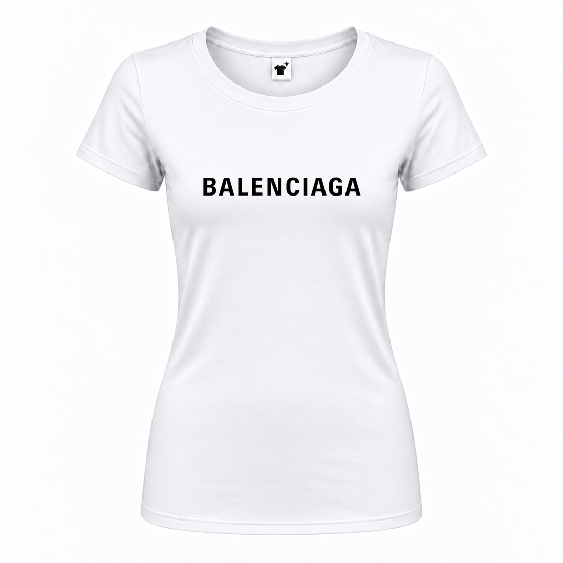 Women's Balenciaga Round Neck T-Shirt | Color: White | Main