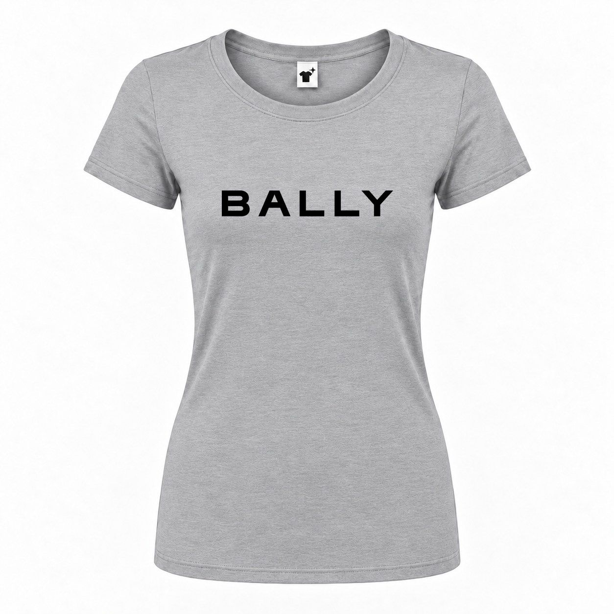 Women's Bally Round Neck T-Shirt | Color: Grey | Main