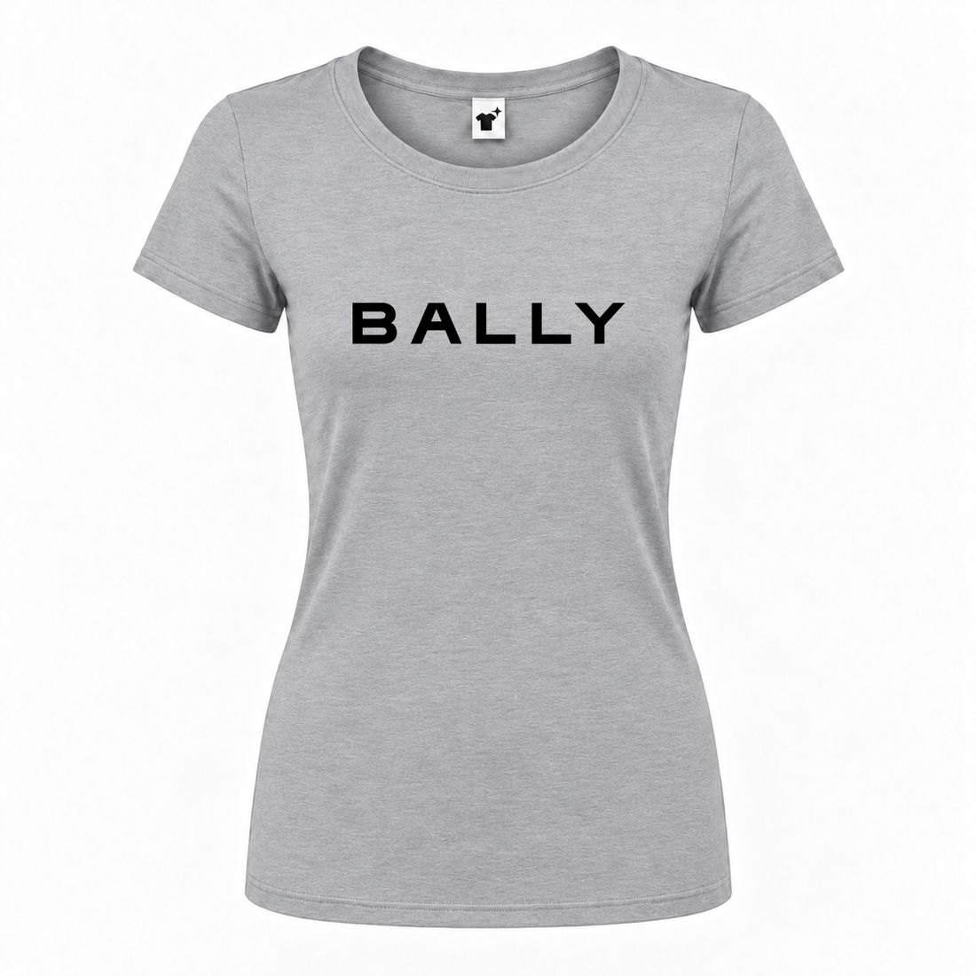 Women's Bally Round Neck T-Shirt | Color: Grey | Main