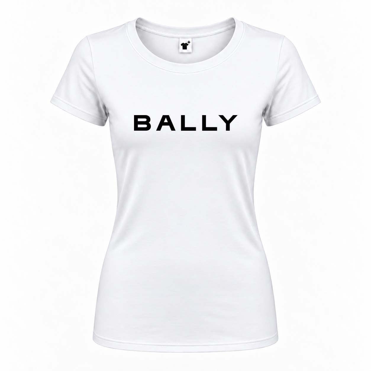 Women's Bally Round Neck T-Shirt | Color: White | Main