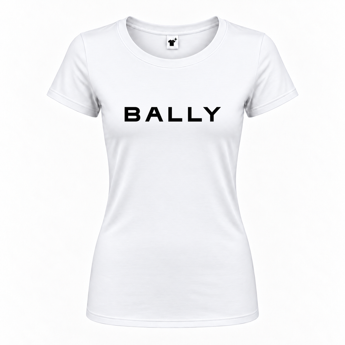 Women's Bally Round Neck T-Shirt | Color: White | Main