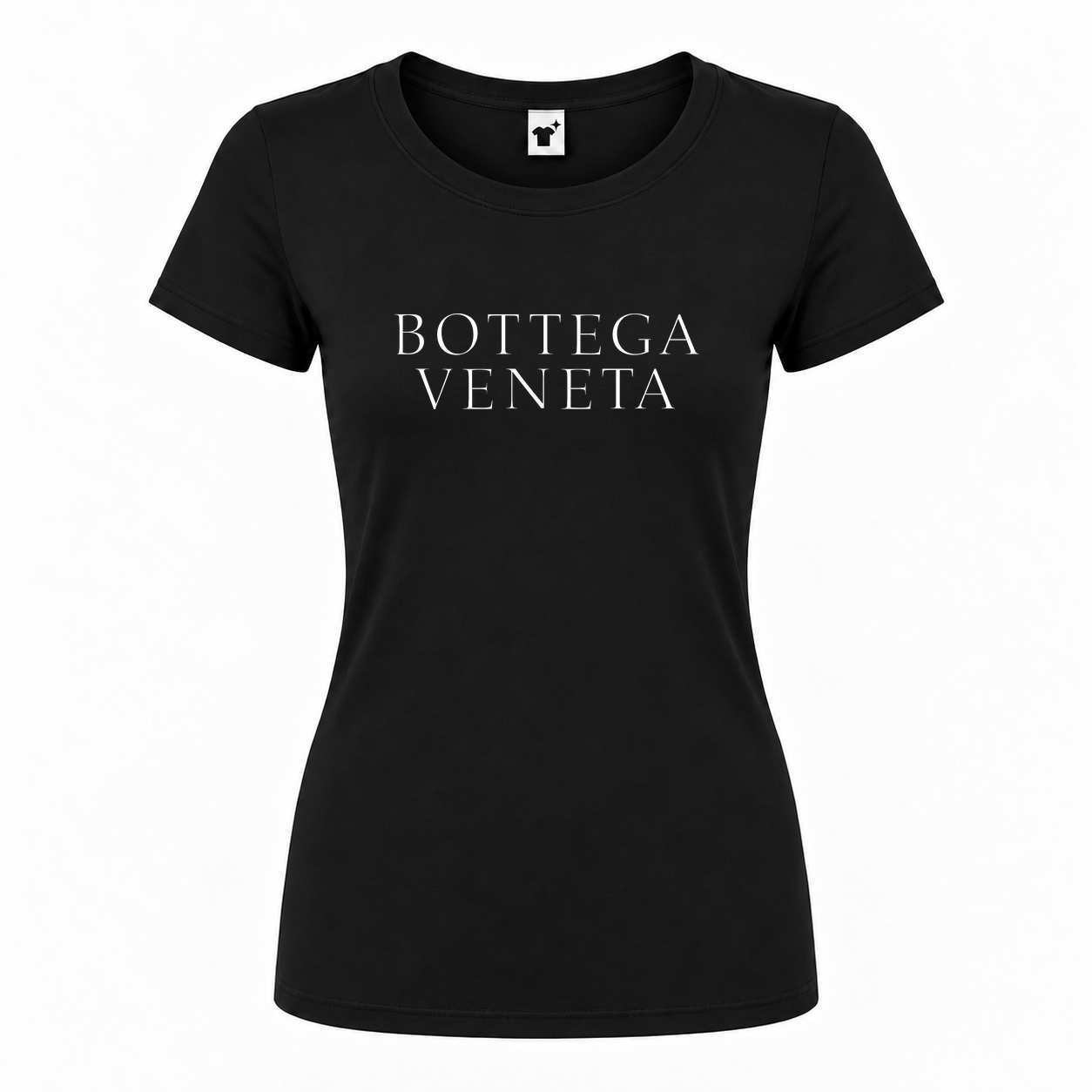 Women's Bottega Veneta Round Neck T-Shirt | Color: Black | Main