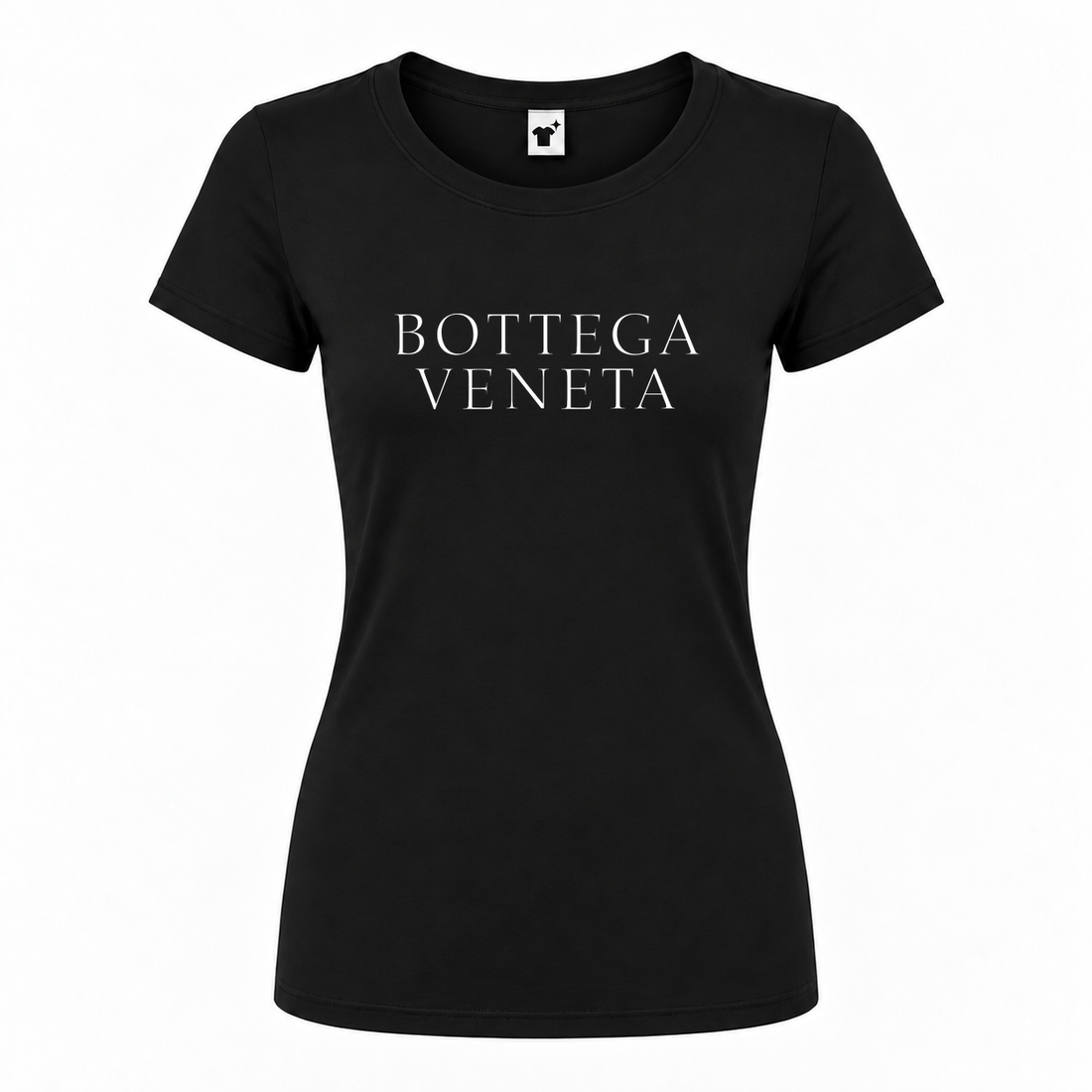 Women's Bottega Veneta Round Neck T-Shirt | Color: Black | Main