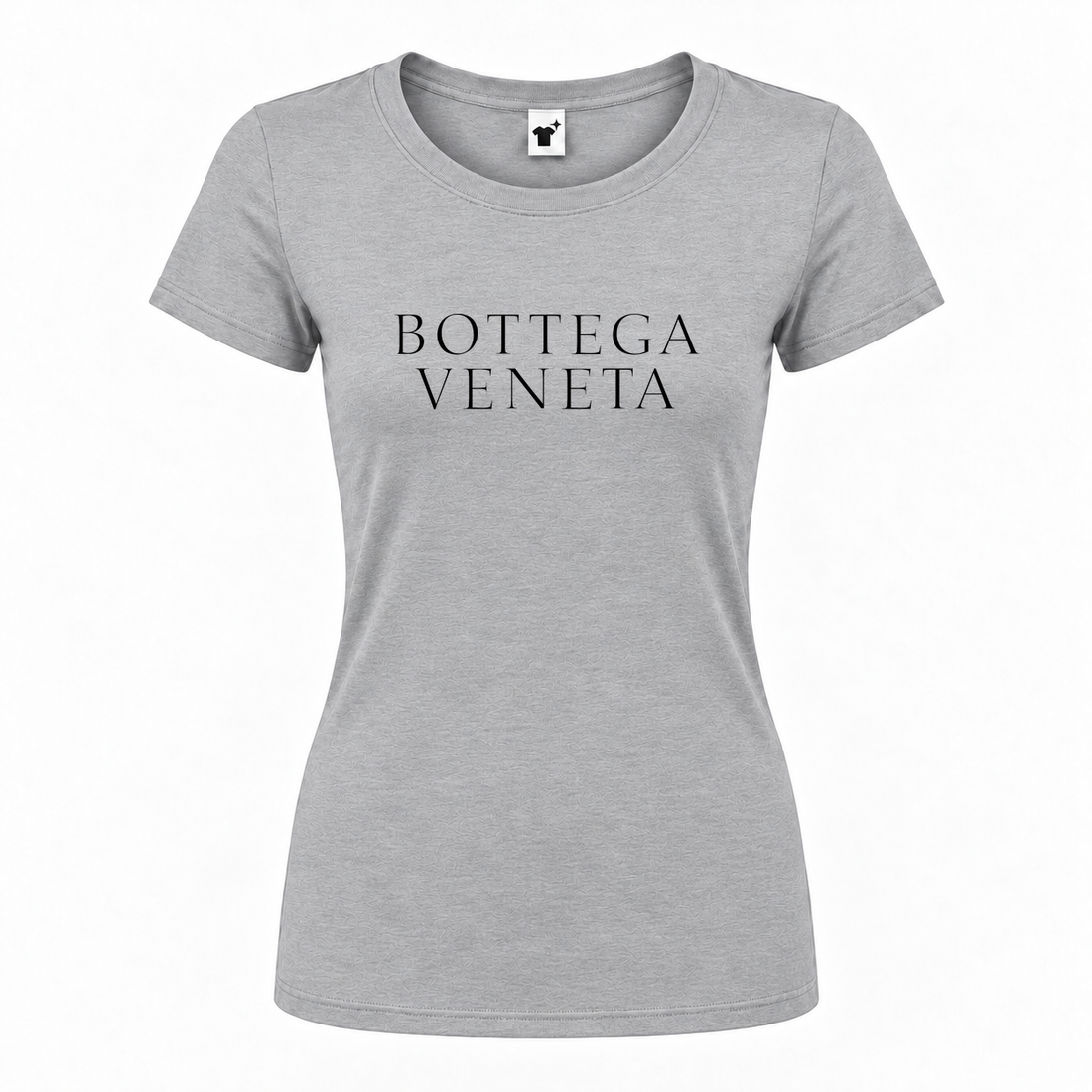 Women's Bottega Veneta Round Neck T-Shirt | Color: Grey | Main