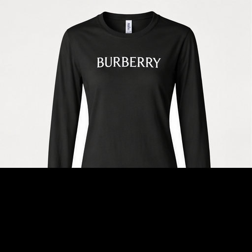 Women's Burberry Long Sleeve T-Shirt | Color: Black | Image 1