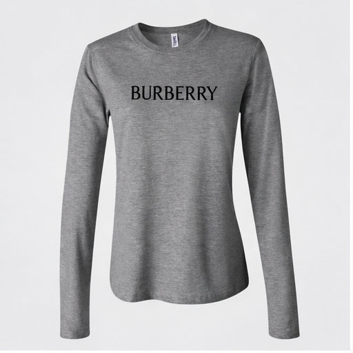 Women's Burberry Long Sleeve T-Shirt | Color: Grey | Image 1