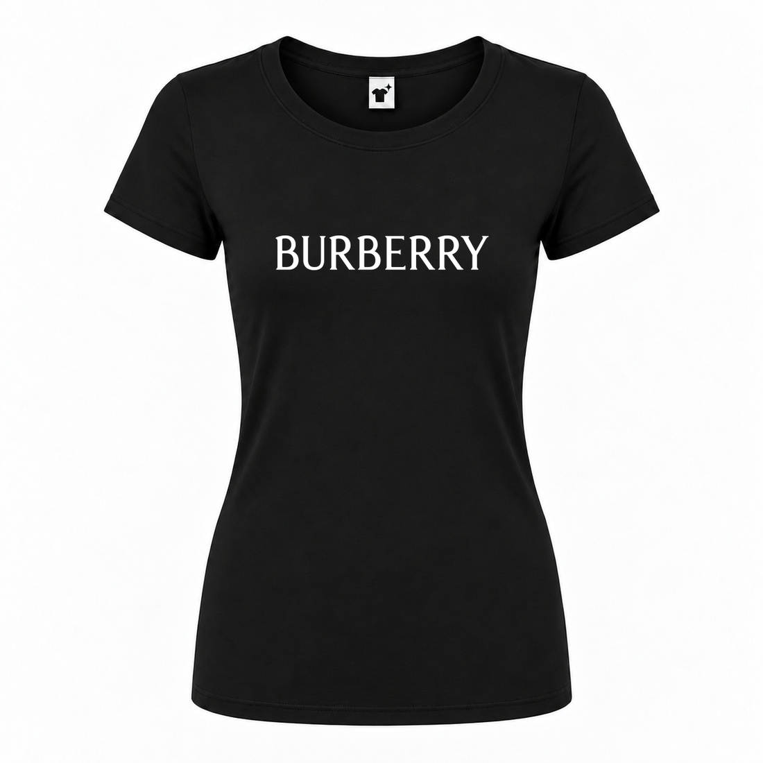 Women's Burberry Round Neck T-Shirt | Color: Black | Main