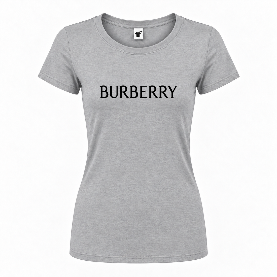Women's Burberry Round Neck T-Shirt | Color: Grey | Main