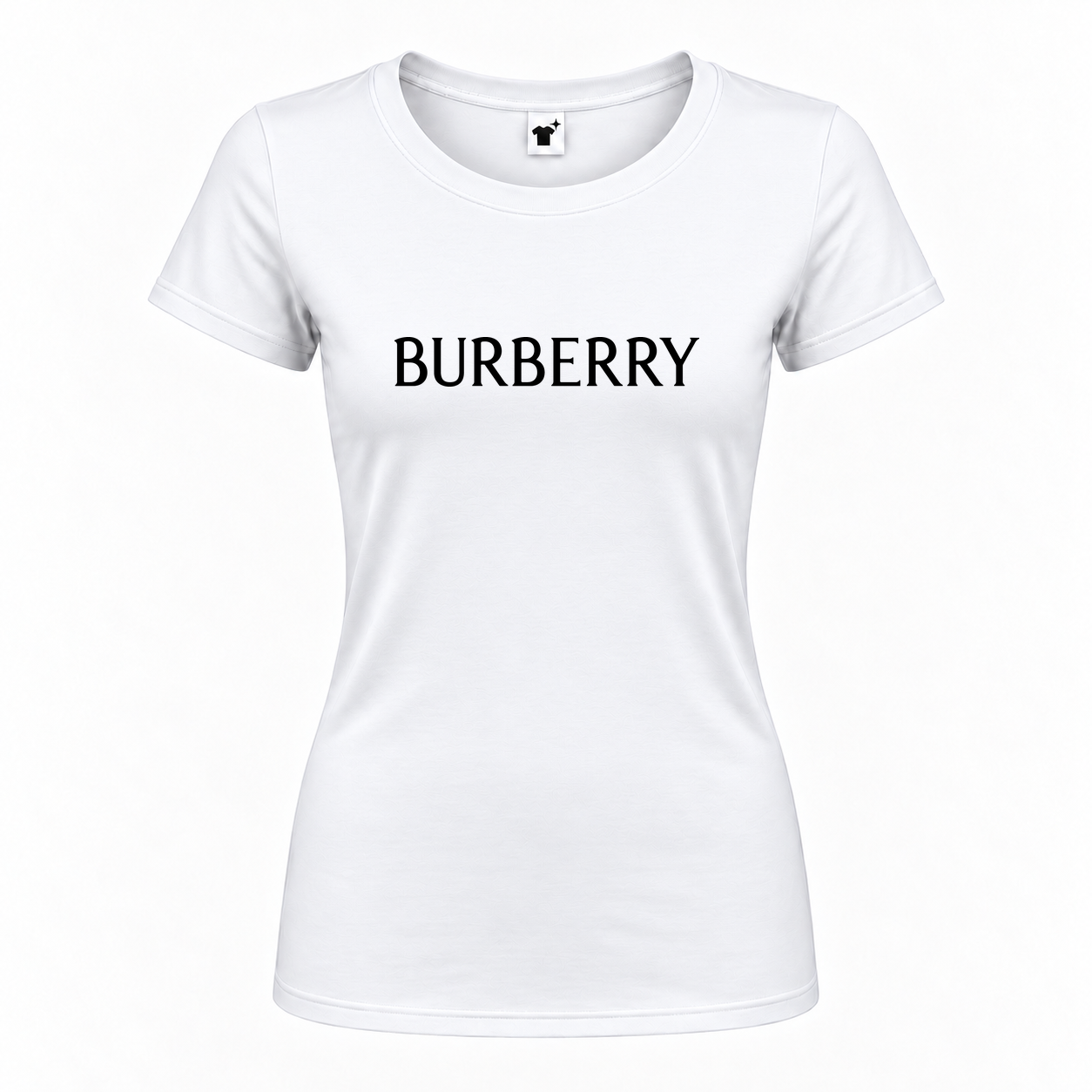 Women's Burberry Round Neck T-Shirt | Color: White | Main