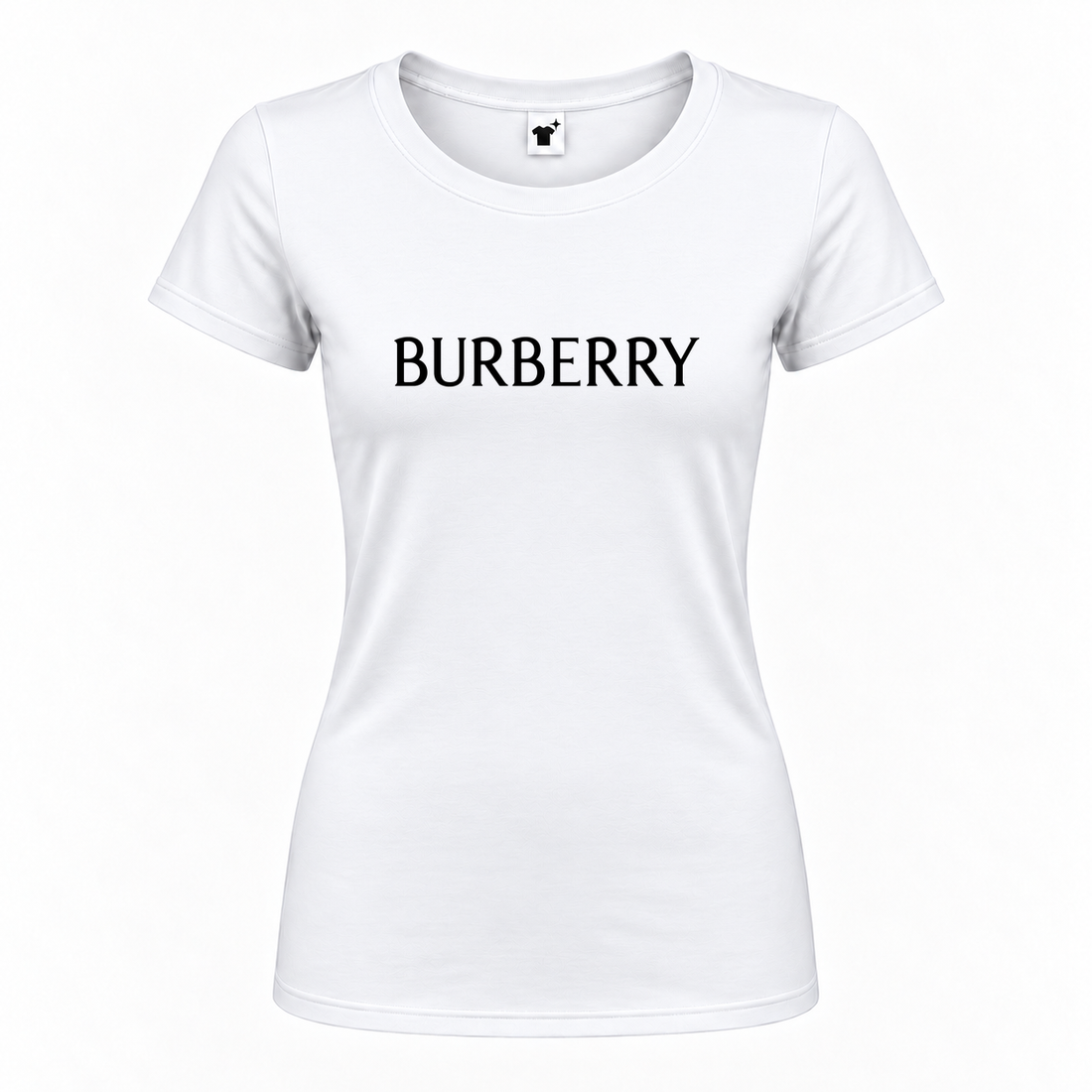 Women's Burberry Round Neck T-Shirt | Color: White | Main