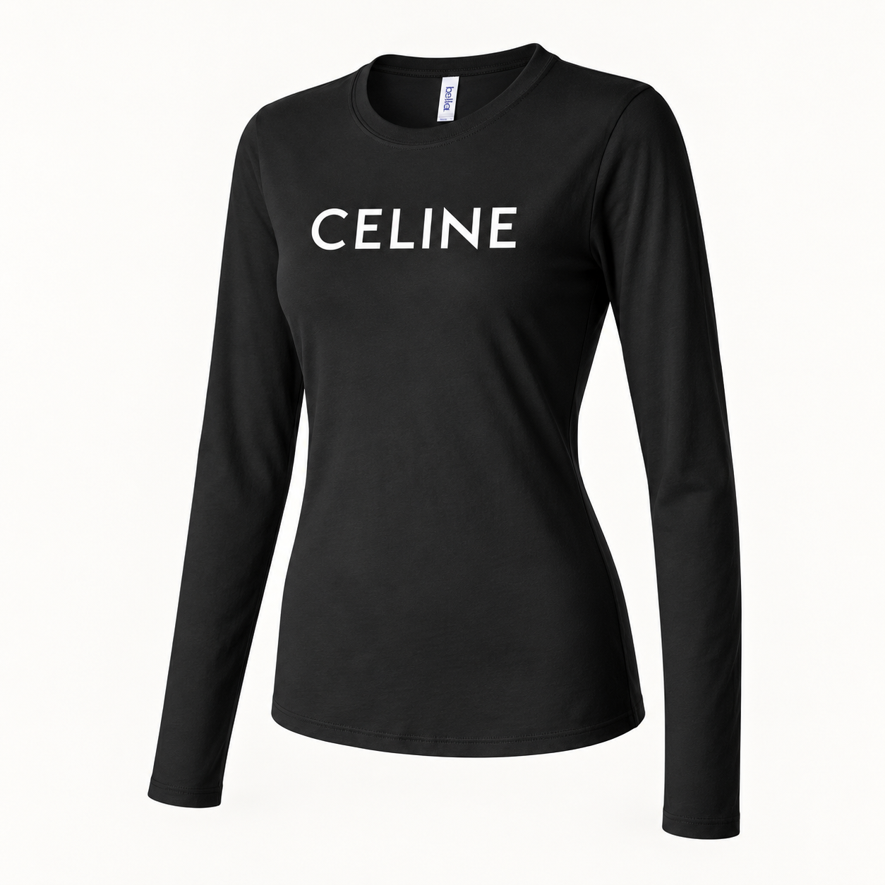 Women's Celine Long Sleeve T-Shirt | Color: Black | Image 3