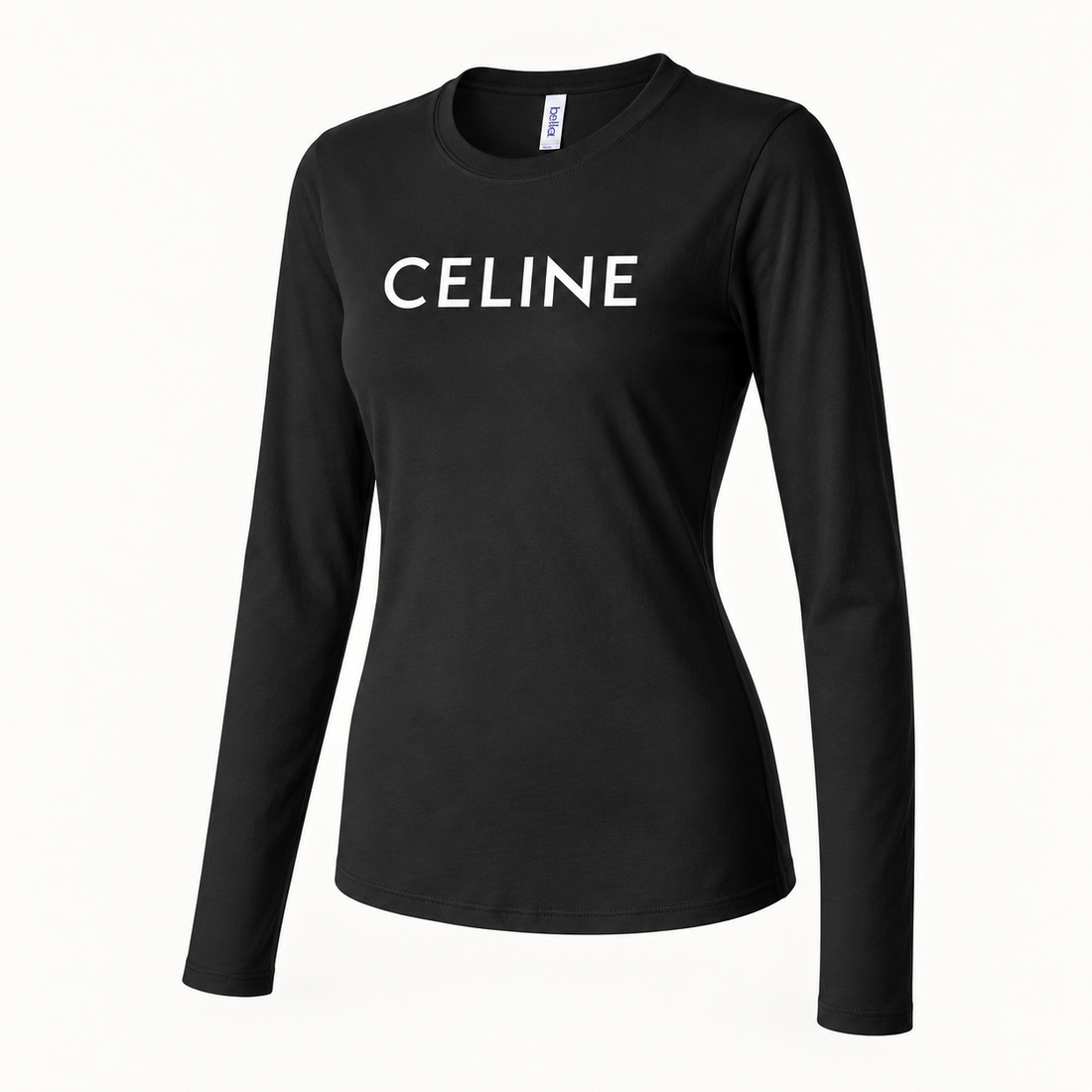 Women's Celine Long Sleeve T-Shirt | Color: Black | Image 3