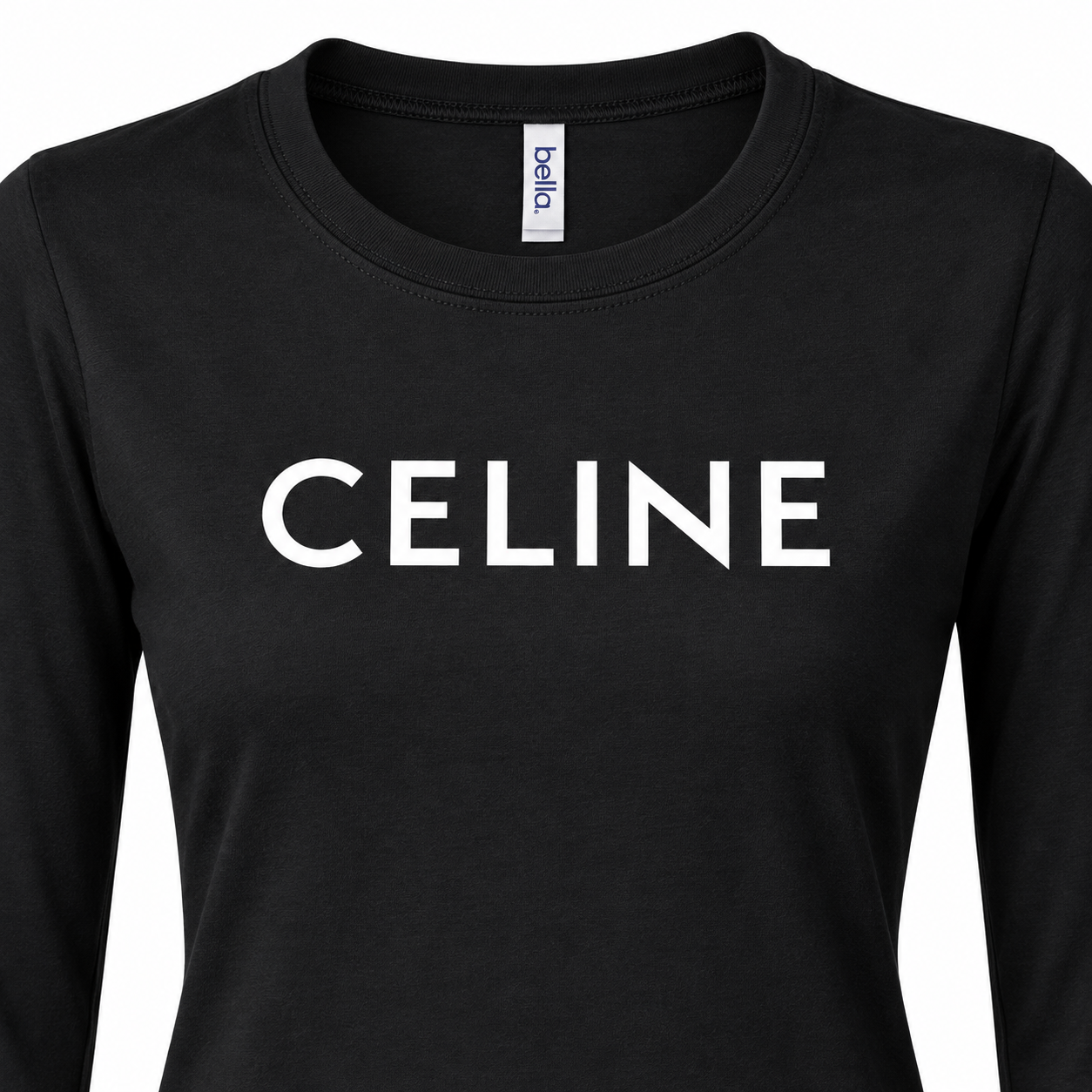 Women's Celine Long Sleeve T-Shirt | Color: Black | Image 4