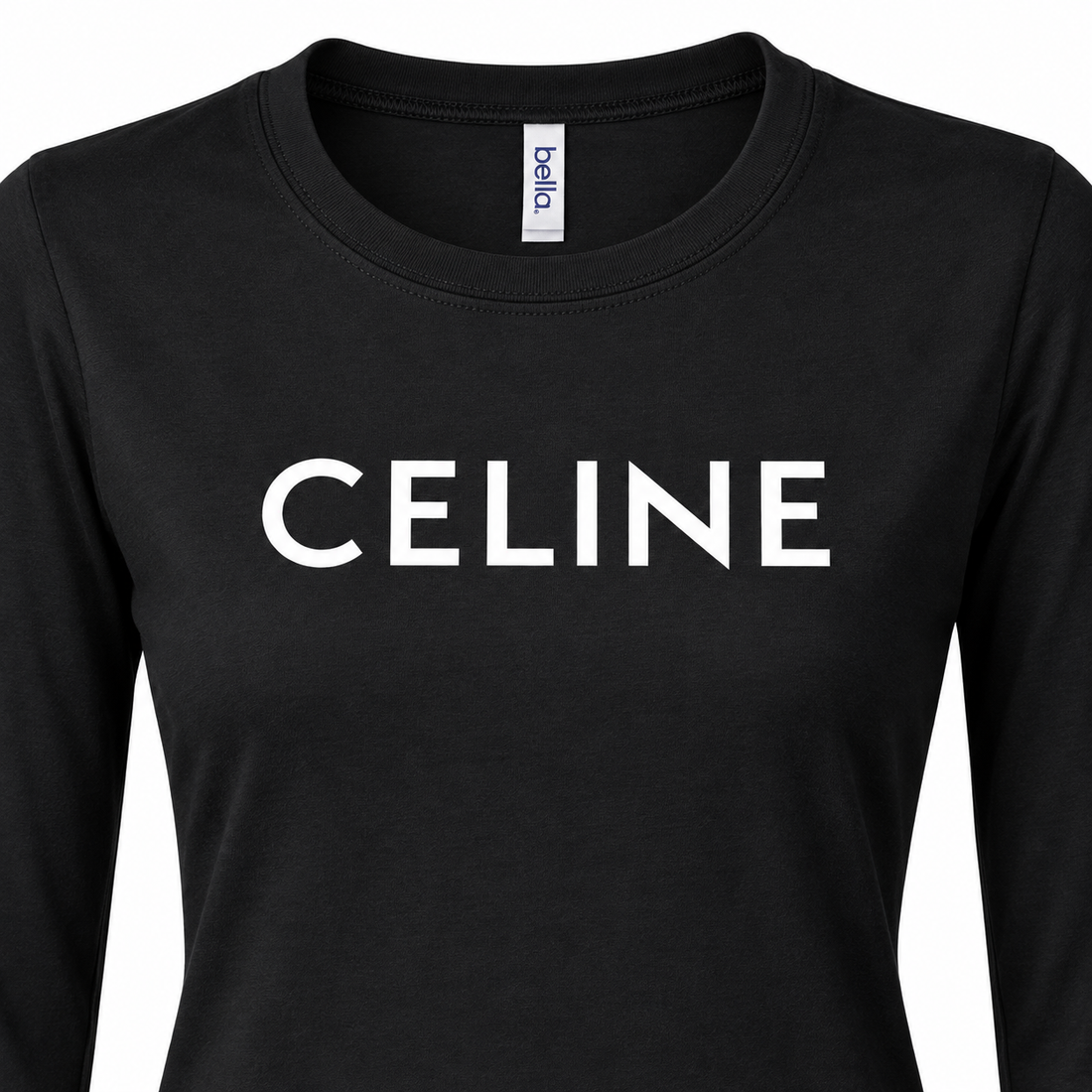 Women's Celine Long Sleeve T-Shirt | Color: Black | Image 4