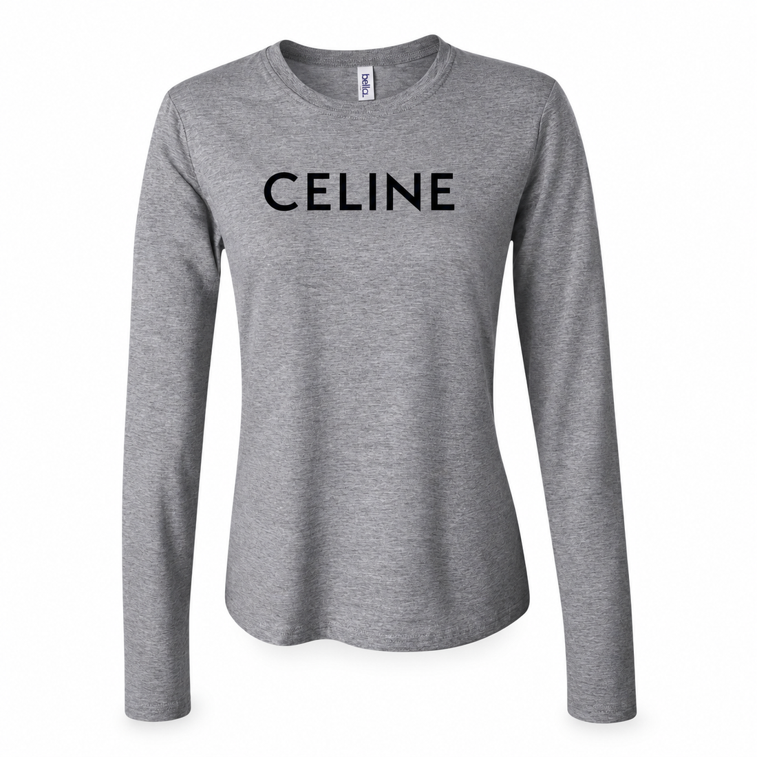 Women's Celine Long Sleeve T-Shirt | Color: Grey | Image 1