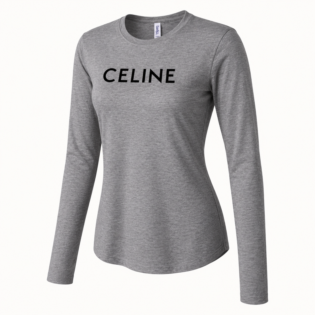 Women's Celine Long Sleeve T-Shirt | Color: Grey | Image 3