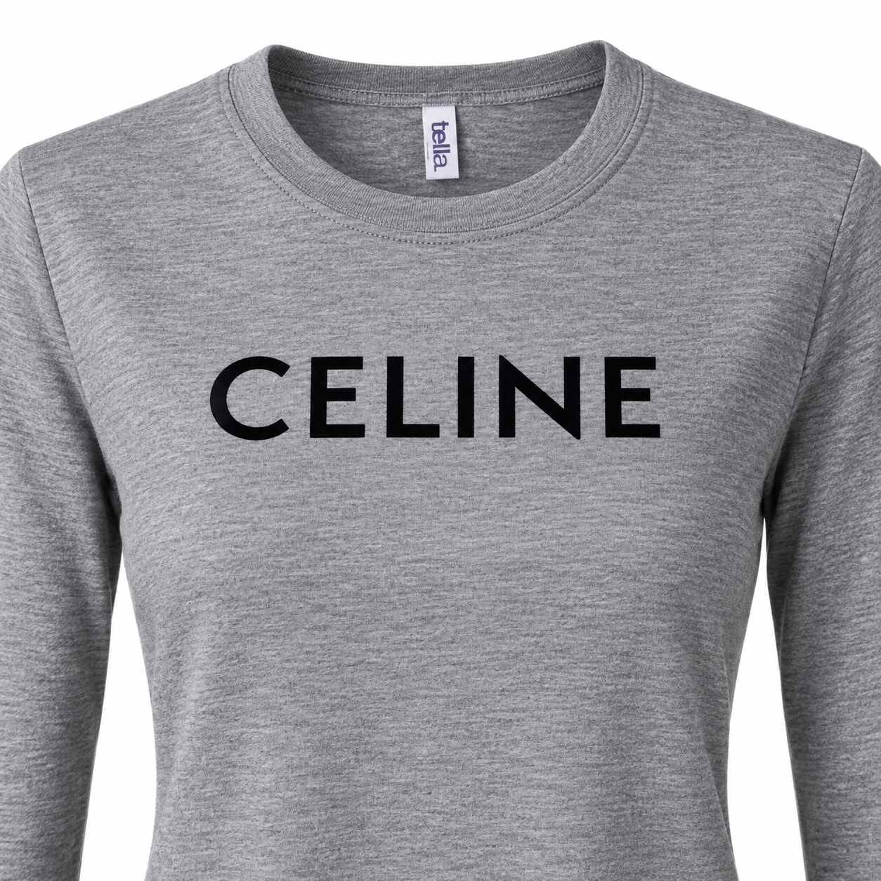 Women's Celine Long Sleeve T-Shirt | Color: Grey | Image 4