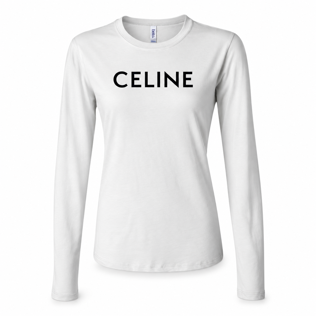 Women's Celine Long Sleeve T-Shirt | Color: White | Image 1