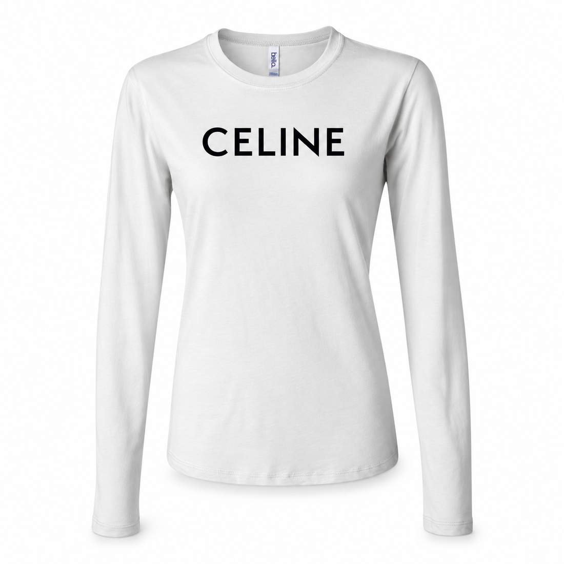 Women's Celine Long Sleeve T-Shirt | Color: White | Image 1