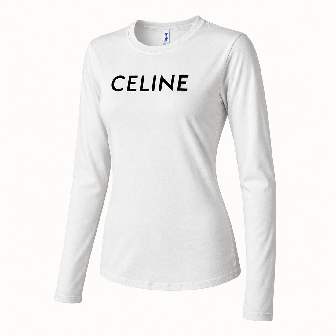 Women's Celine Long Sleeve T-Shirt | Color: White | Image 3