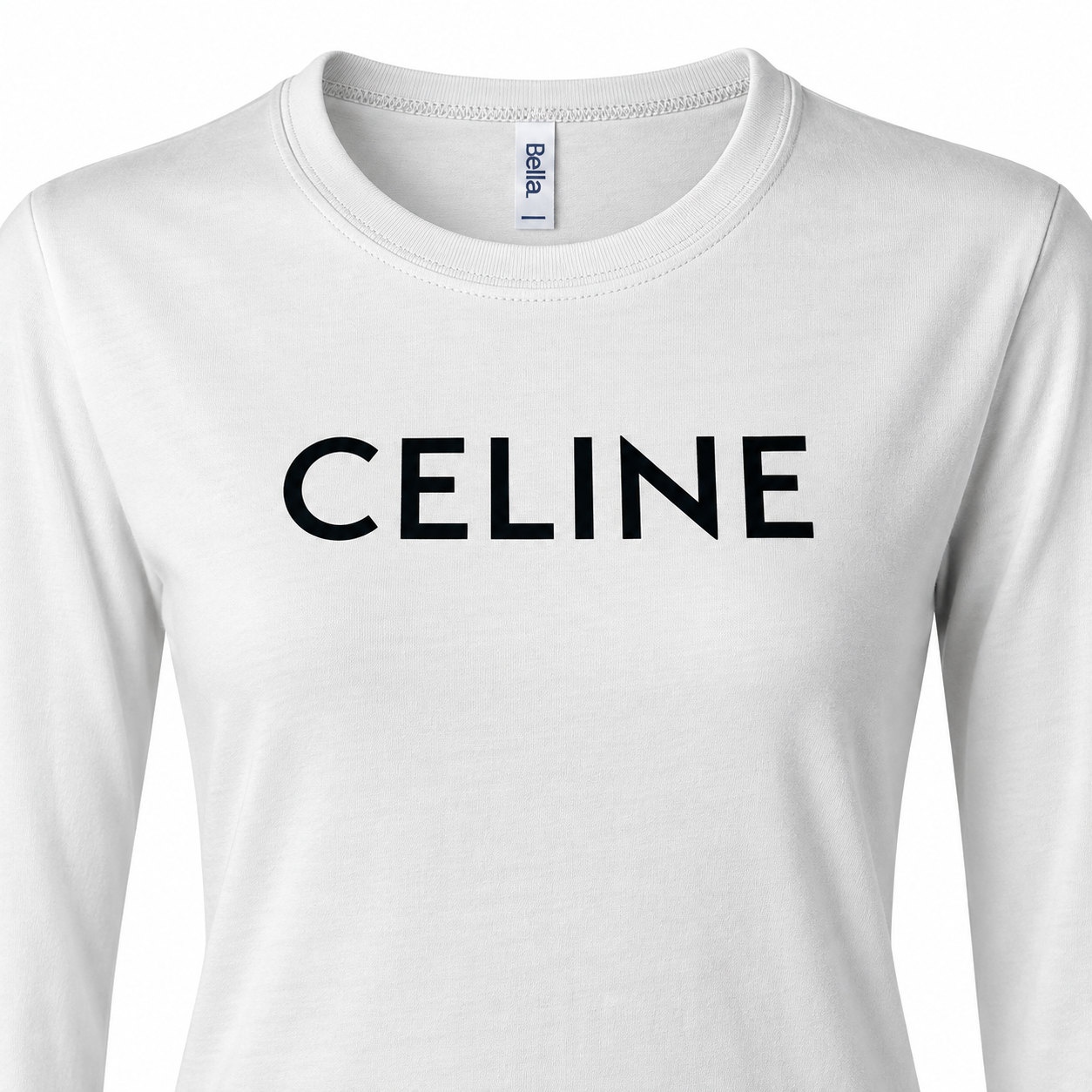 Women's Celine Long Sleeve T-Shirt | Color: White | Image 4
