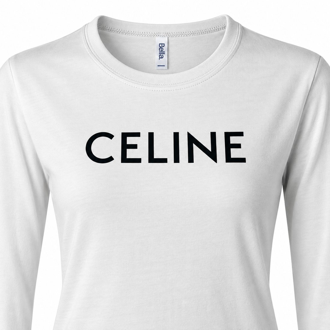 Women's Celine Long Sleeve T-Shirt | Color: White | Image 4