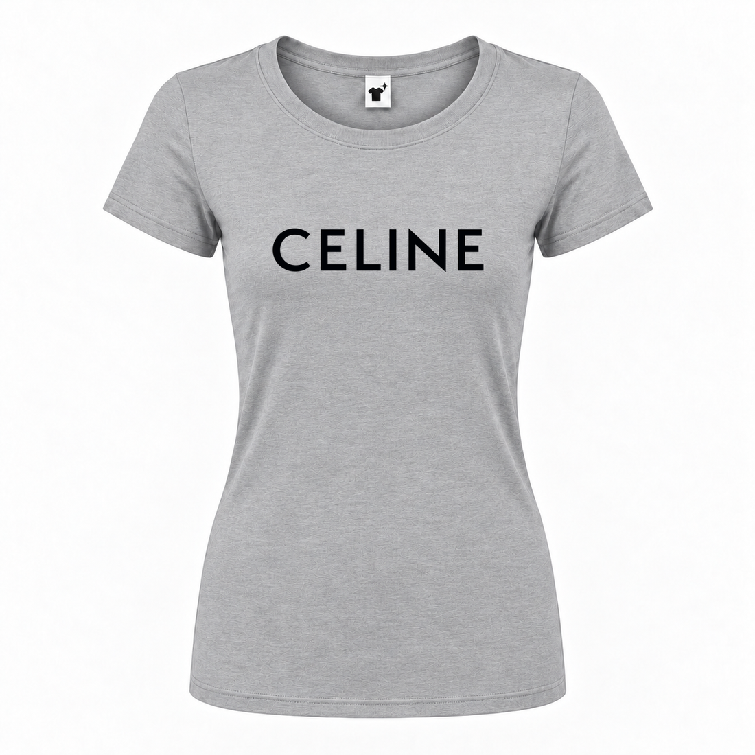 Women's Celine Round Neck T-Shirt | Color: Grey | Main